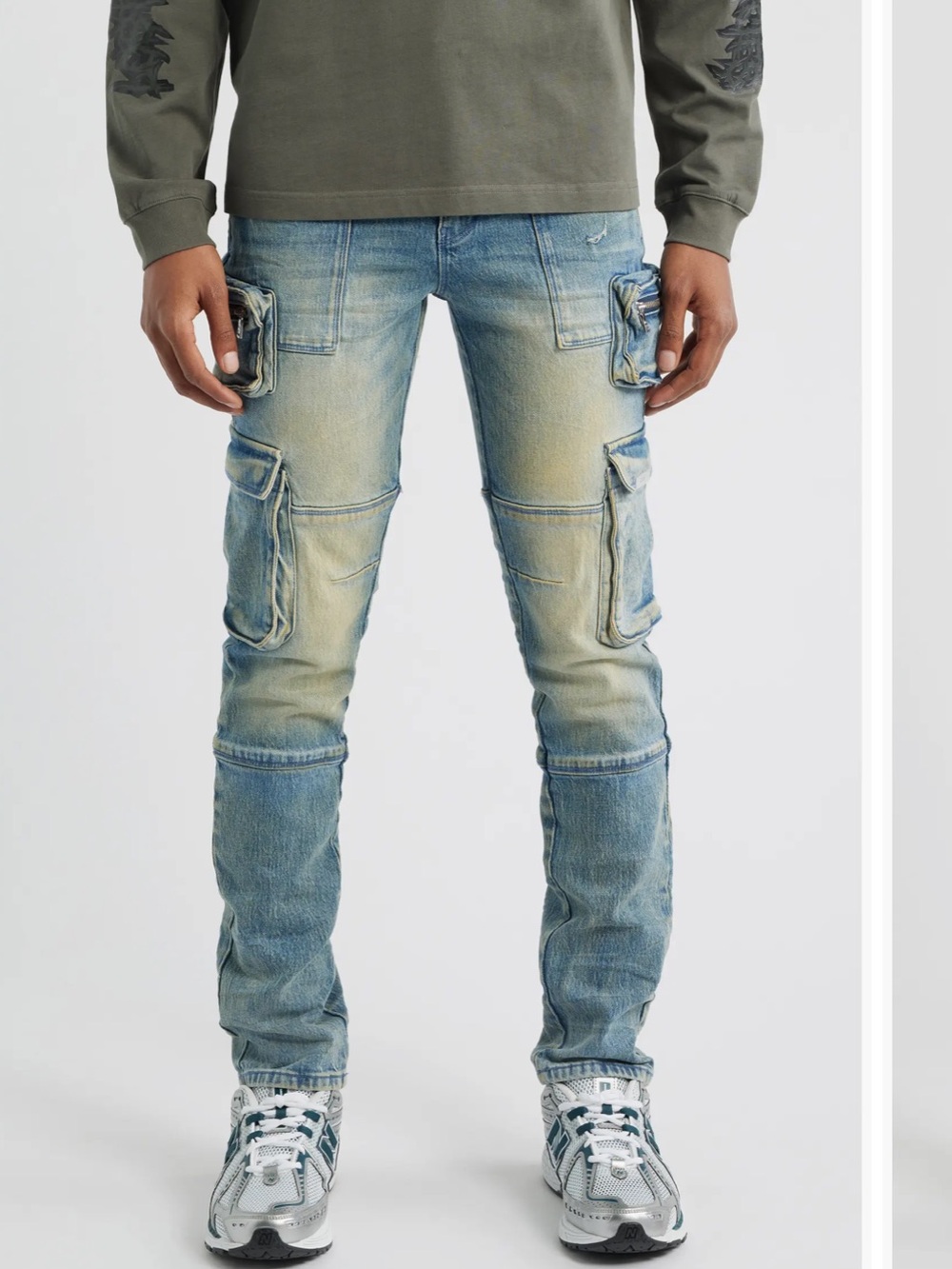 RtA Slate Cargo Skinny Jeans Men’s size 28 NEW